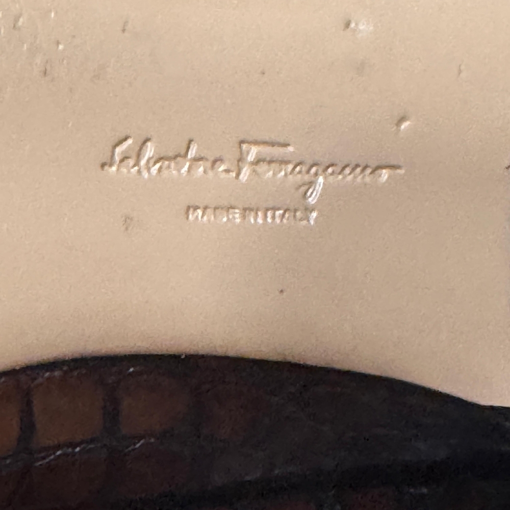 Salvatore Ferragamo Brown Leather Women's Shoes - Picture 7 of 7